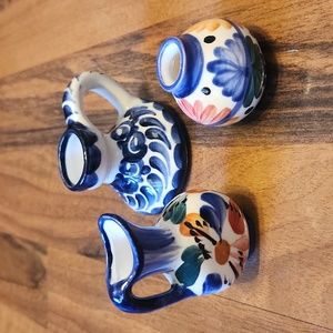 Arte Giancarlo Honduras Hand Painted Mini Flower Bud Vases, Set of Three